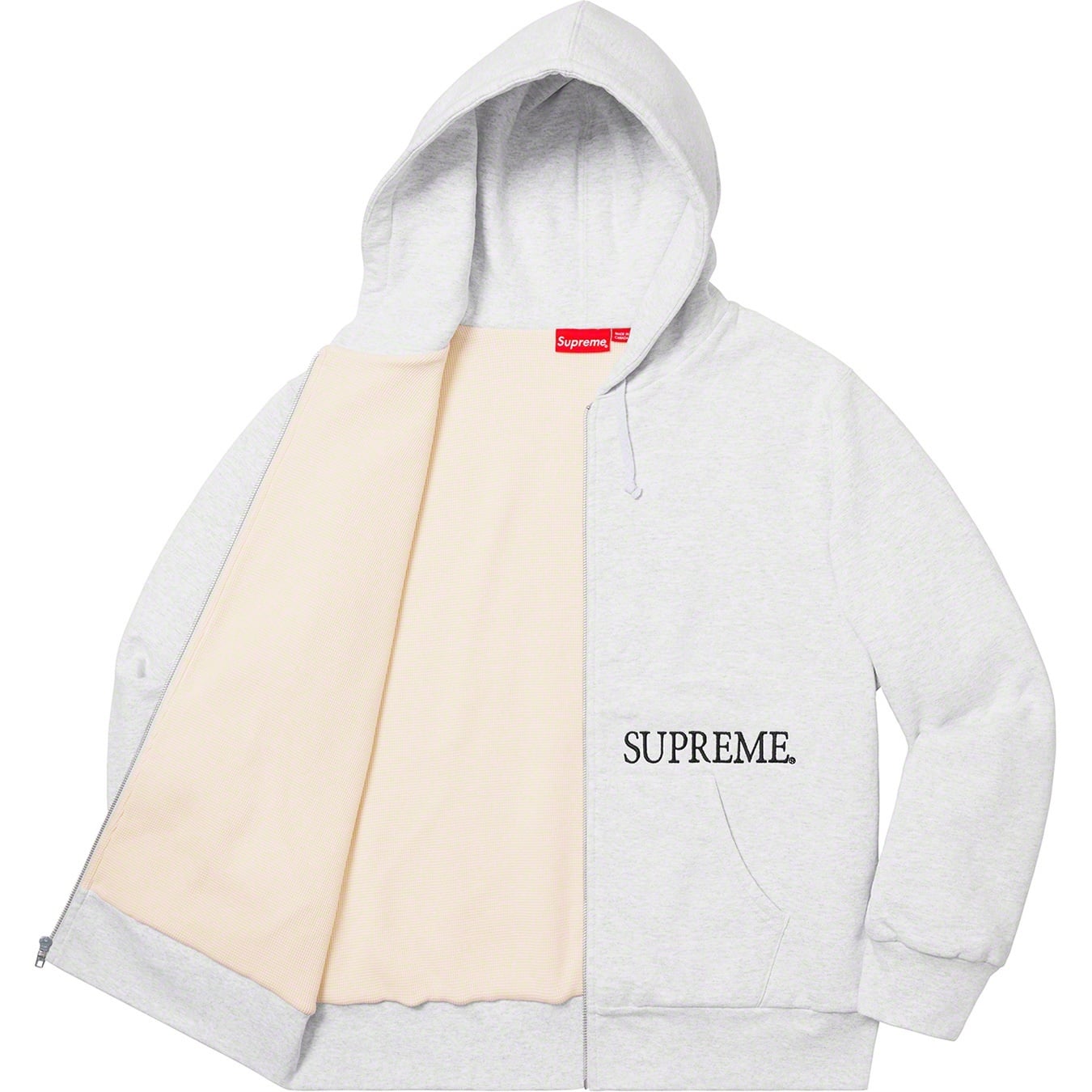 Thermal Zip Up Hooded Sweatshirt view 2